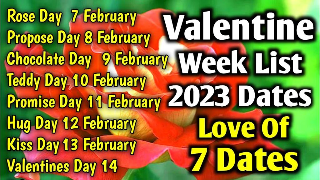 Valentines Week List 2023